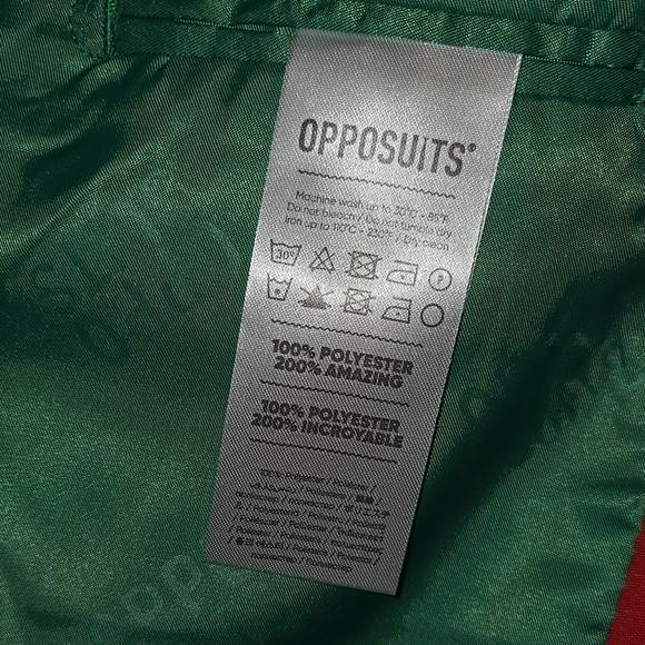 New Opposuits Christmas Red 'Ho Ho Ho' Blazer Size Large - Picture 4 of 4